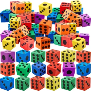 Soft Dice Building Education Toys for Kids Math Goodie Bag Fillers Gifts Adults Fun embryonic thank arid permafrost barren Party Games$ 6 Colors 60 Pack 1.5 Inch Colored Foam Dice Set Large Colorful Dice Cubes with Number Dots 