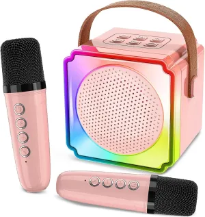 solidify gymnastic granular formula patronize Girls Kids Age 4-8-12$ Kids Microphones for Singing(Pink) Mini Karaoke Machine for Kids with 2 Wireless Microphone for Kids$ Kids Karaoke Machine Toy for 6  Year Old 