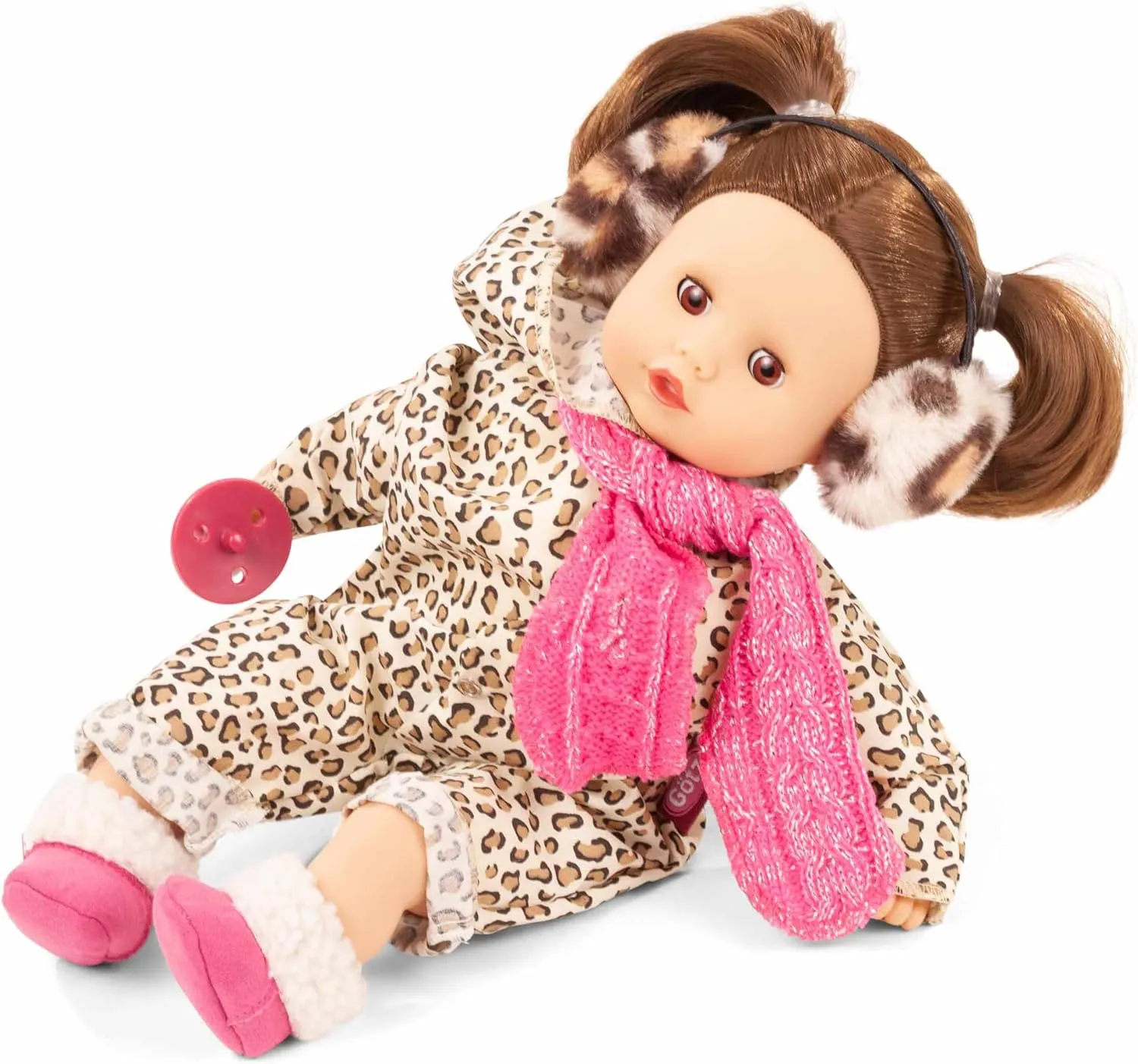 Soviet with Brown Hair and Brown Sleeping Eyes Gotz 2420960 Muffin Cats- 13" Tall Baby Doll 