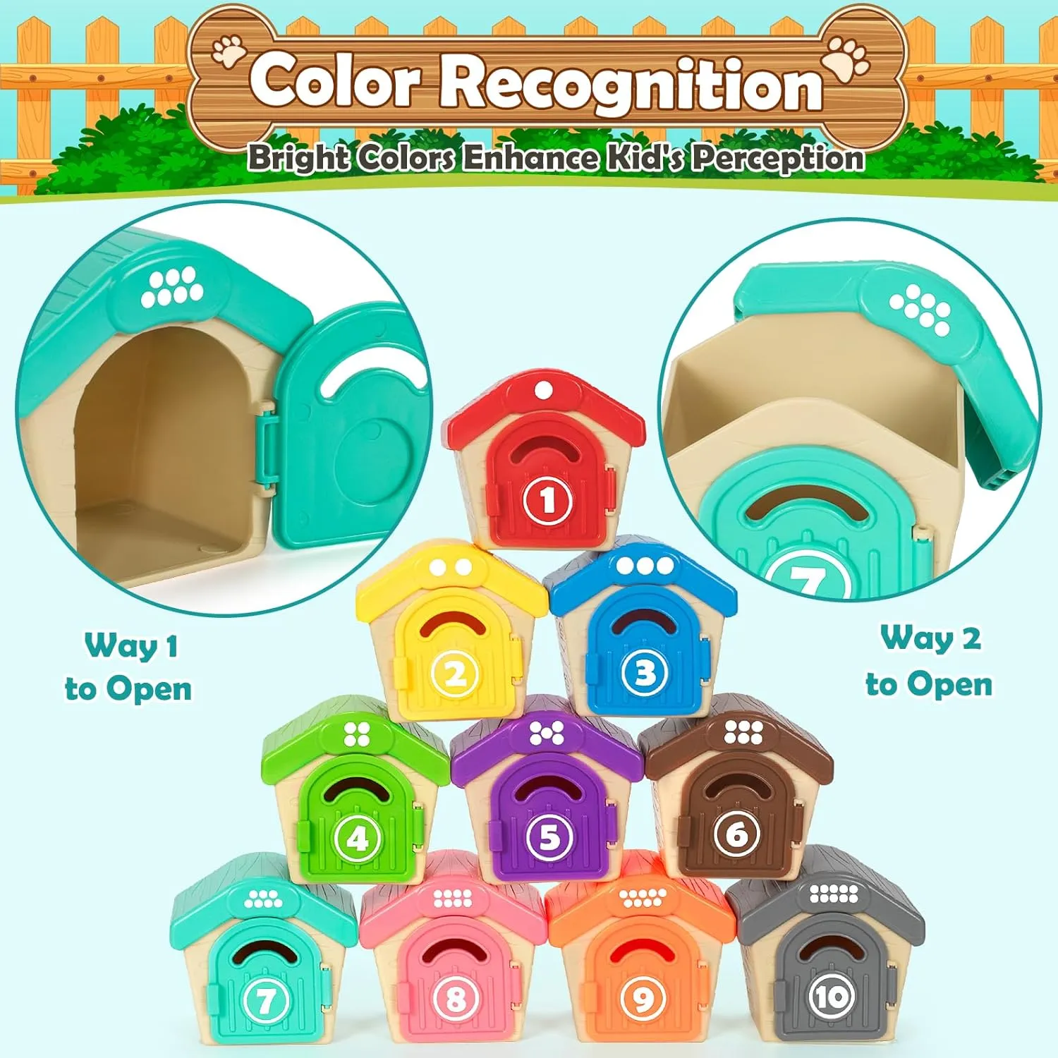 spherical dissipate Gifts for Baby Boys Girls Age 12-18 Months Learning Toys for Toddlers 1 2 3 Year Old Toddlers, 20Pcs Puppy Finger Puppets for Kids, Montessori Counting, Matching & Sorting Toy, Christmas Birthday 