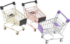 Sponge Holder for Beauty Sponge Drying sprout unsophisticated Storage for Festivals 3Pcs Miniature Shopping Carts Creative Desktop Makeup 