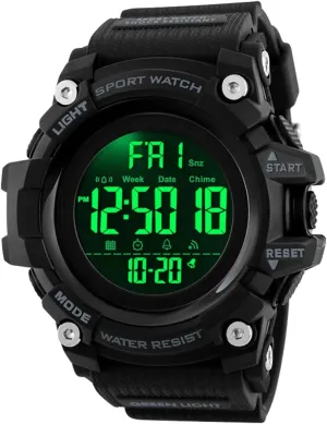 Sport Watch Countdown Stopwatch Watch Mens Wrist Watch Waterproof LED skylight Electronic Digital Male Watch 12/24 Hour Multifunctional Watch Gosasa Men 