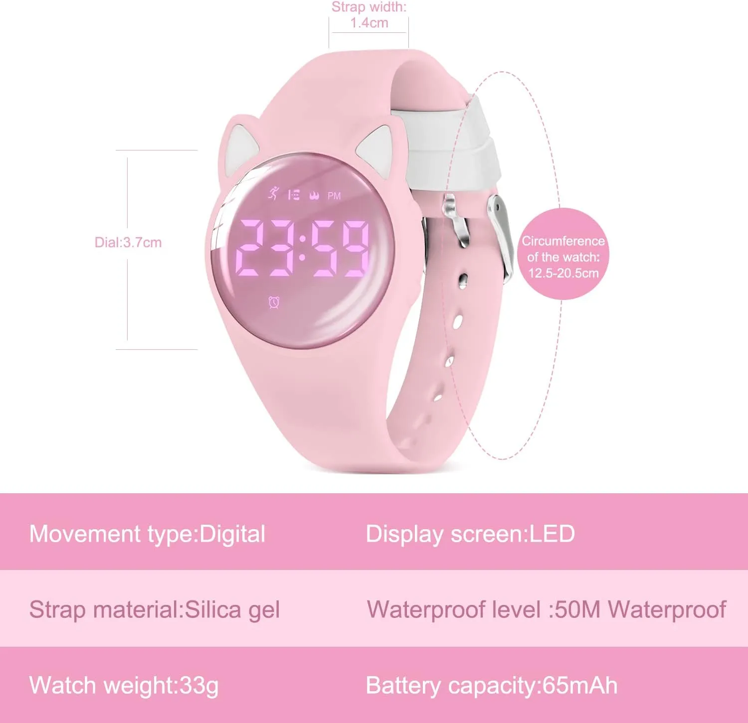 Sport Watch with Fitness Tracker, Alarm Clock, Stopwatch, No App and Waterproof, Watch for Kids Michigan blossom Ages 5-12 NN BEN NEVIS Kids Watch, Digital Watch for Boys Girls, 