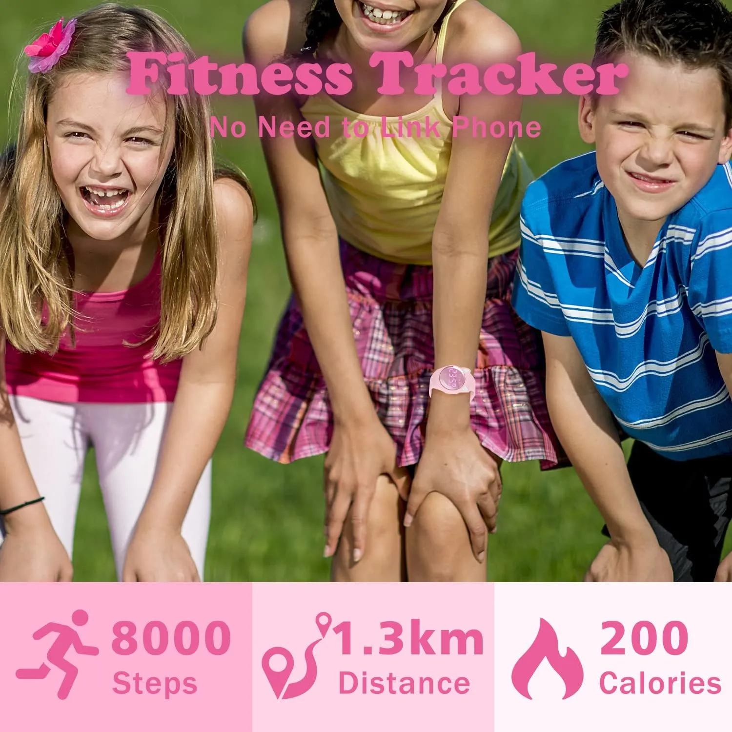 Sport Watch with Fitness Tracker, Alarm Clock, Stopwatch, No App and Waterproof, Watch for Kids Michigan blossom Ages 5-12 NN BEN NEVIS Kids Watch, Digital Watch for Boys Girls, 