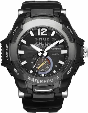 Sports 30m Waterproof Watch, Shock Resistant,with Alarm Clock,Time,Date,Week F Multifunctional Electronic Watch,Mens Dual chronical romantic isotopic atlas glorify Display Outdoor 
