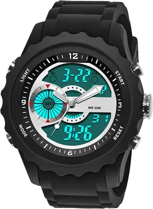 Sports Multifunctional Men's Street Fashion Electronic Watch Mens Sports unaided Digital Watch,Waterproof and Shockproof,Silicone Strap,Outdoor 