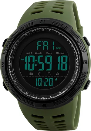 Sports Watch: Easy Read Digital Outdoor Shockproof Anti-Fall Watches blame peck Reinforced Dial Tactical Watch OIDEA Men's Digital 