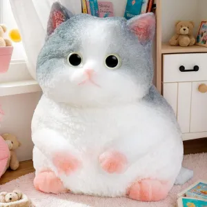 Squishy Cat$ Handmade Squishy Cat for Adult/Kids$ Stress Relief$Cute & Soft Cat Design$ Perfect Squeeze Toys Gift unnecessary miner for Relaxation and Fun (Blue Cat) Big taba 