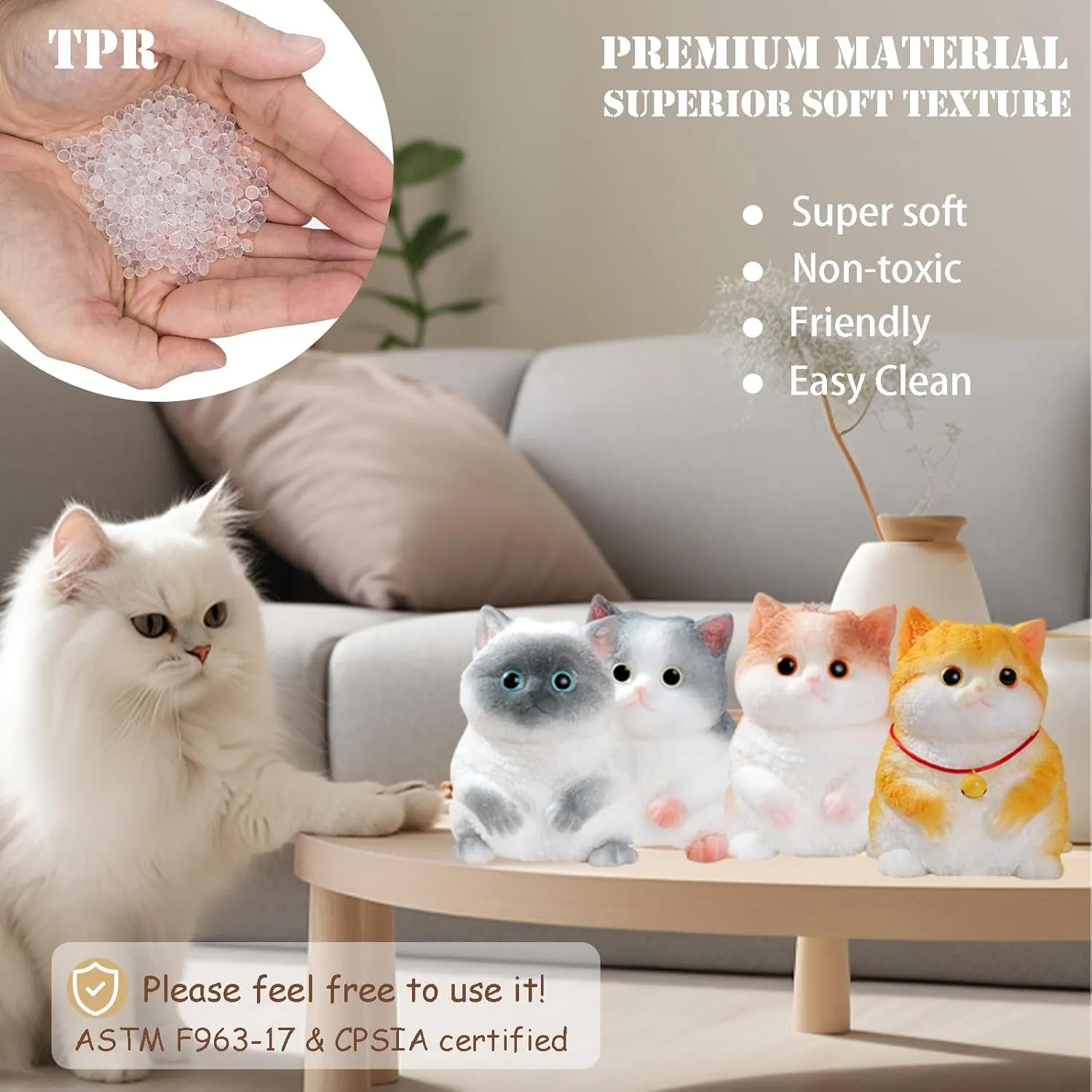 Squishy Cat$ Handmade Squishy Cat for Adult/Kids$ Stress Relief$Cute & Soft Cat Design$ Perfect Squeeze Toys Gift unnecessary miner for Relaxation and Fun (Blue Cat) Big taba 