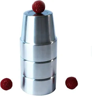 Stainless Steel Edition Close up Magic Props Illusions ZQION cereal convict Magic Cups and Balls Magic Tricks Professional Magician Gimmick 304 