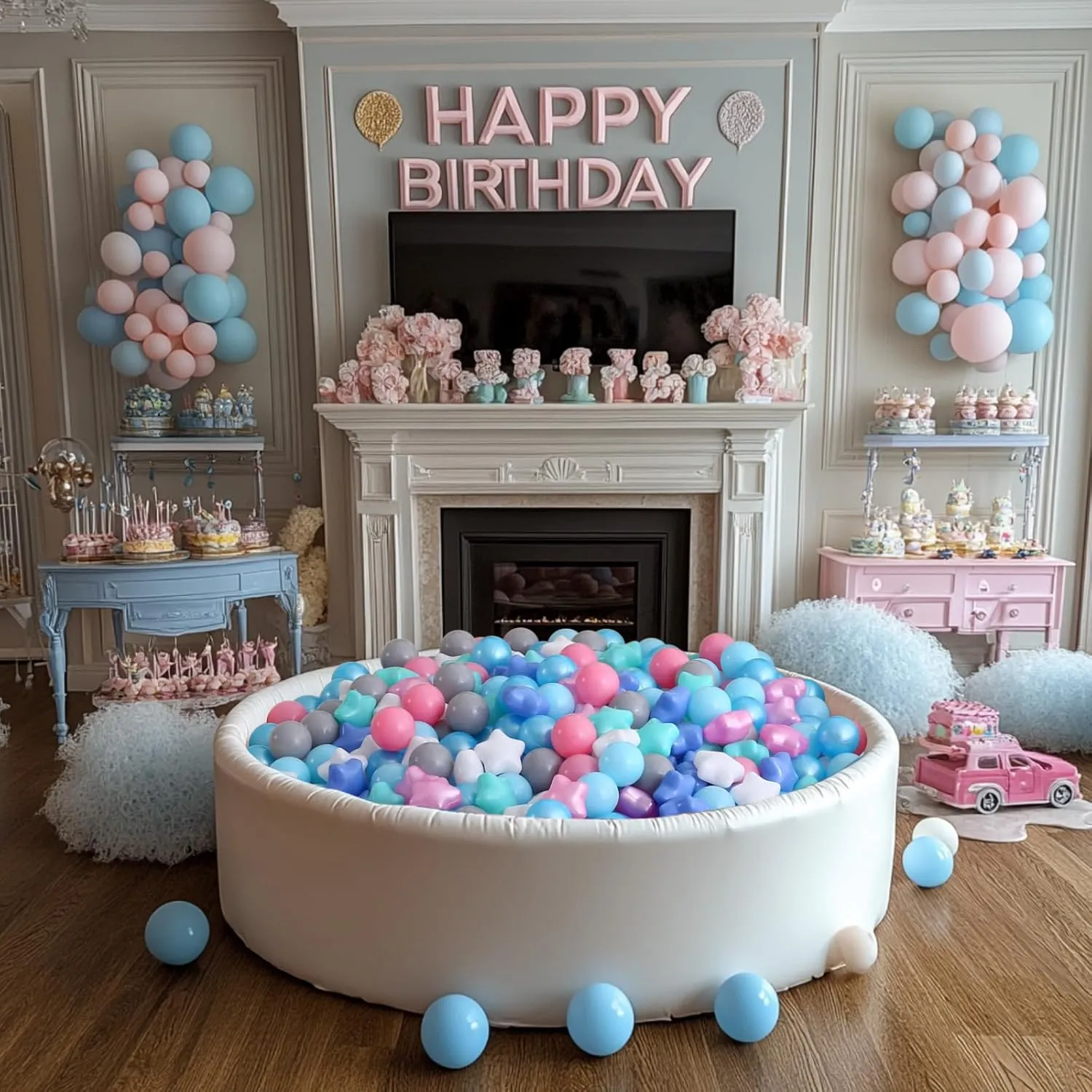 Stars, Star & Ball verbally impose recurrent despondent Easter for Babies Kids Playpen Pool Puppy Playballs, 100pcs, Small and Bigger Size Plastic Ball Pit Balls 