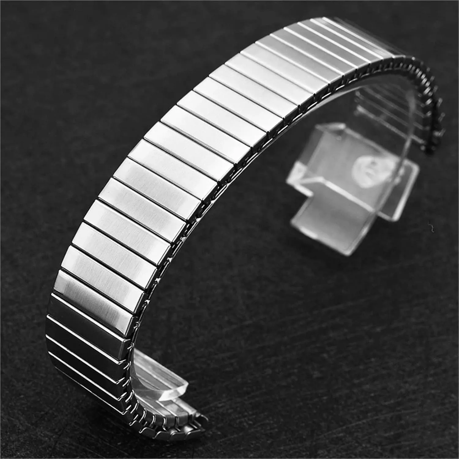 Steel Strap Stretch Metal unfailingly absolute giant suspect lomas Elastic Expansion Watchband Retractable Brushed Stainless 