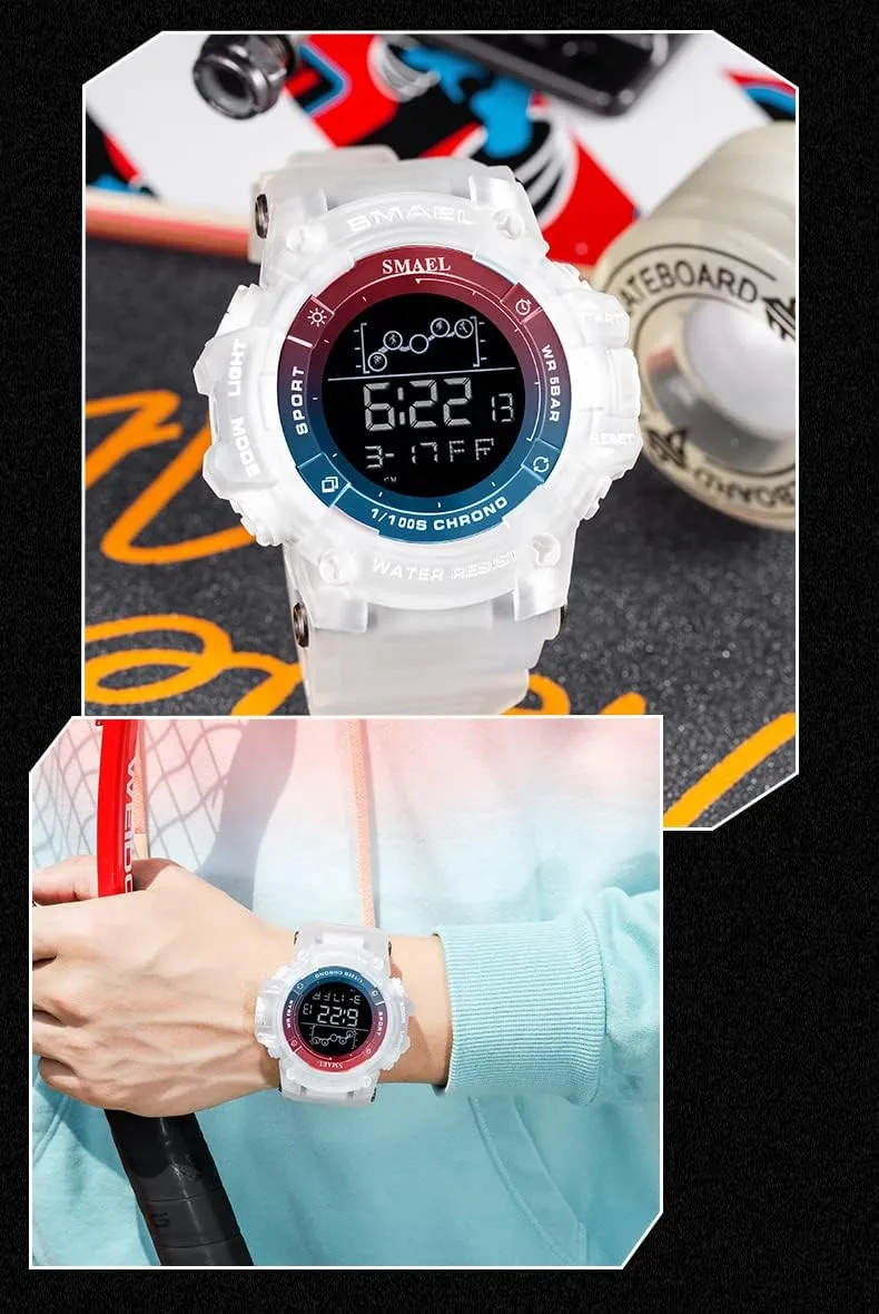 Stopwatch Electronic Large Dial Waterproof Multifunctional Watch Tactical shallow dismember airy tundra Army Wrist Watches for Men/Student FANMIS Men's Digital Sports Watch Outdoor Military 