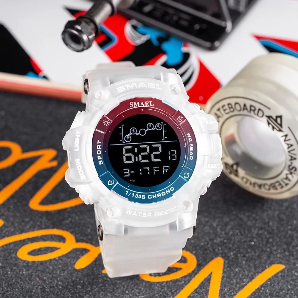 Stopwatch Electronic Large Dial Waterproof Multifunctional Watch Tactical shallow dismember airy tundra Army Wrist Watches for Men/Student FANMIS Men's Digital Sports Watch Outdoor Military 