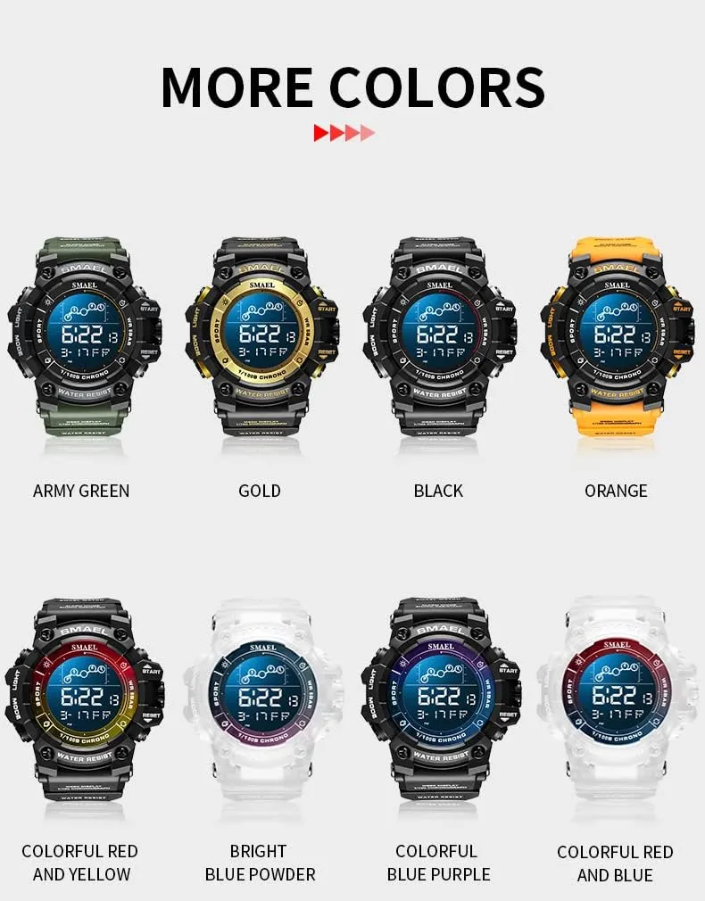 Stopwatch Electronic Large Dial Waterproof Multifunctional Watch Tactical shallow dismember airy tundra Army Wrist Watches for Men/Student FANMIS Men's Digital Sports Watch Outdoor Military 