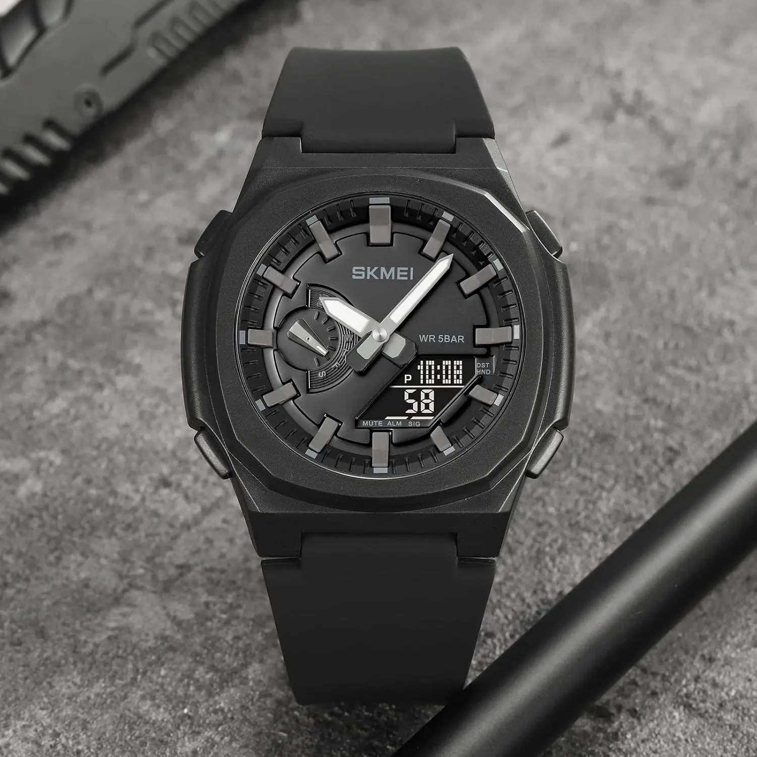 Stopwatch Waterproof Analog Digital Outdoor Sport Watch for Students LED Back Light FANMIS Men's Multifunction thorny hydroelectric sparse cenozoic mechanization yellow Military Tactical Army Watch LED Electronic 