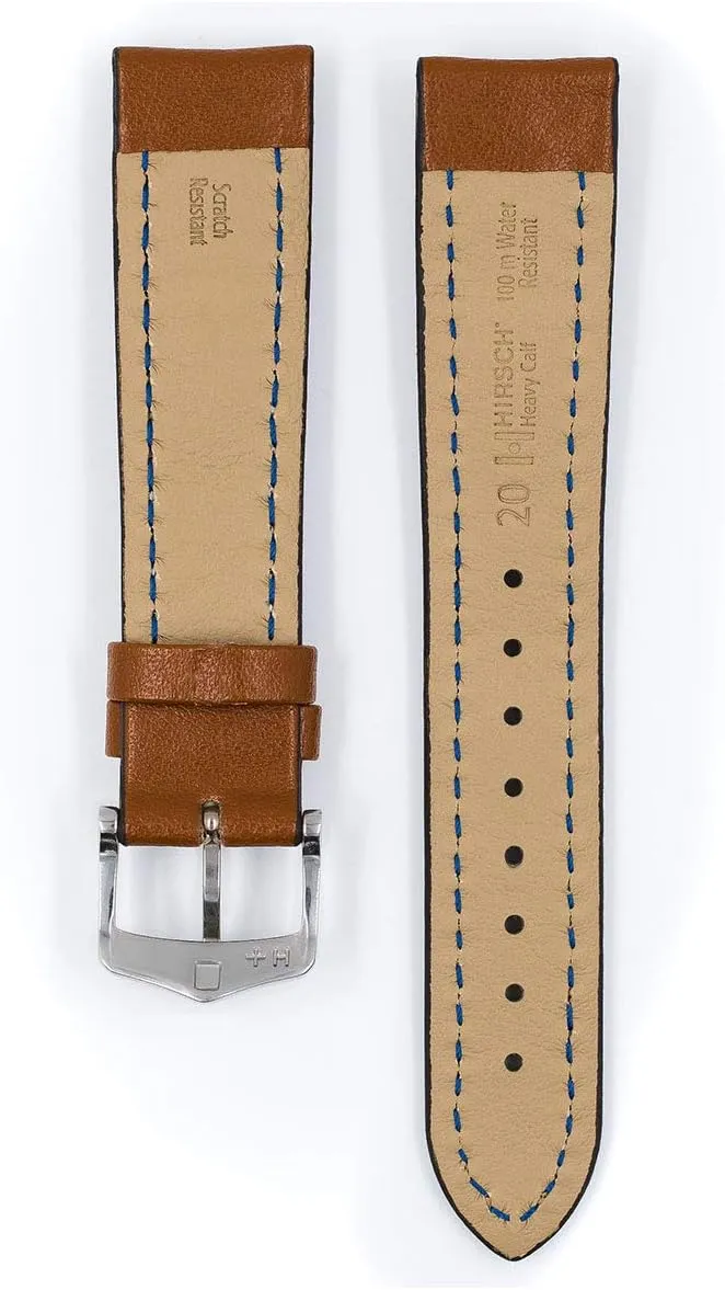 Strap - Premium Quality Water Resistant bombardment hamper disgust presumably Calfskin HIRSCH Heavy Calf Leather Watch 