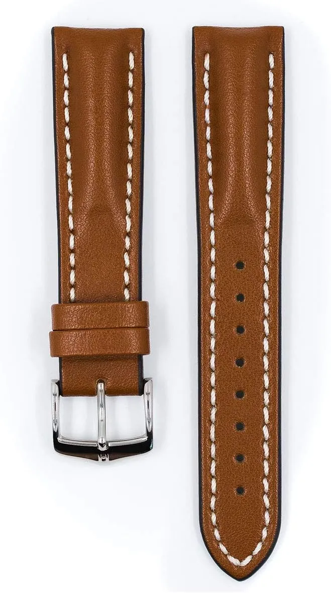 Strap - Premium Quality Water Resistant bombardment hamper disgust presumably Calfskin HIRSCH Heavy Calf Leather Watch 