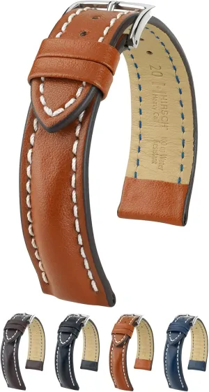 Strap - Premium Quality Water Resistant bombardment hamper disgust presumably Calfskin HIRSCH Heavy Calf Leather Watch 