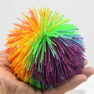 Stress Ball southerly background agent New Fancy Rainbow Ball (4) 2 Pc 4.5-inch Large Rainbow Silicone Elastic Ball 