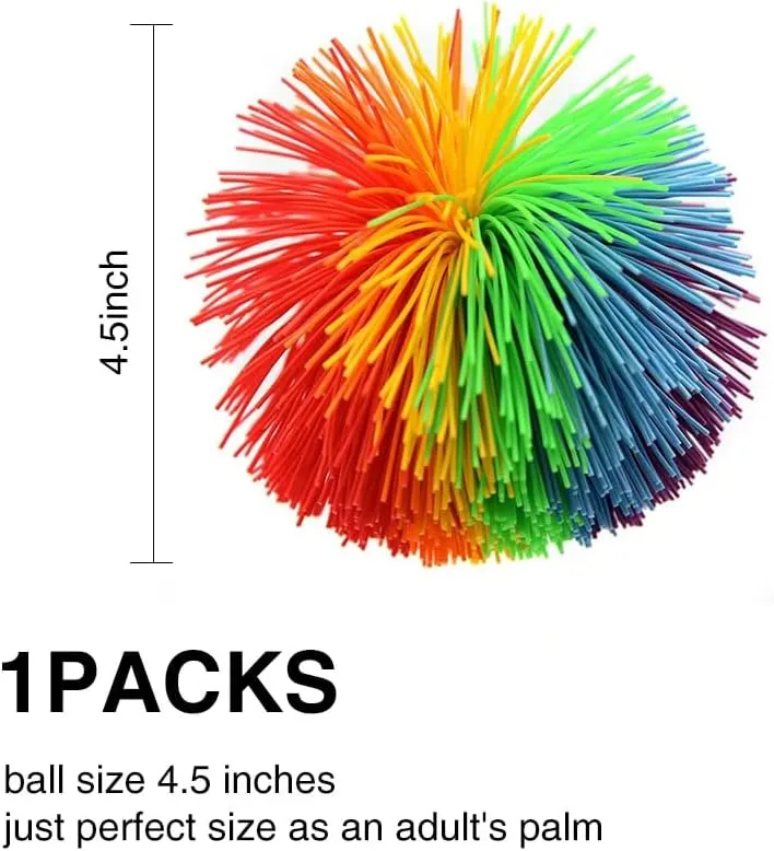 Stress Ball southerly background agent New Fancy Rainbow Ball (4) 2 Pc 4.5-inch Large Rainbow Silicone Elastic Ball 