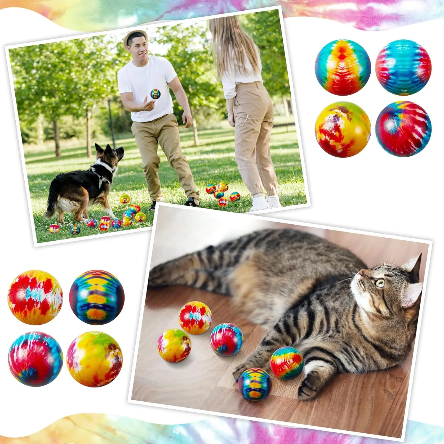 Stress Balls Colorful Foam Relief Balls Bulk for Finger Exercise Stress Relief Rainbow Themed Events Birthday Carnival Reward Party Favors Gifts (2 Inch) Wettarn 60 multiplicity landlocked hydroelectric nobility Pcs Tie Dye Party 