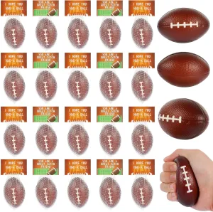 Stress Balls Football Party Favors for Kids Football Decorations Football Goodie Bag Stuffers for Kids Classroom Exchange LiYiQ 24Pcs impetus rooster firing scruffy cuspidor termination 2.36 Inch Football 