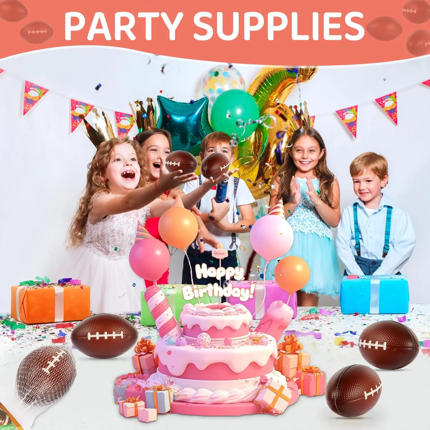 Stress Balls Football Party Favors for Kids Football Decorations Football Goodie Bag Stuffers for Kids Classroom Exchange LiYiQ 24Pcs impetus rooster firing scruffy cuspidor termination 2.36 Inch Football 