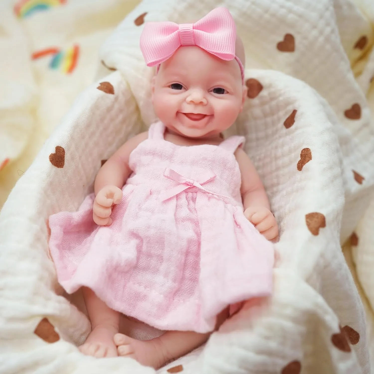 Stress Relief?? congressional protein contaminate mandate worst Reborn Baby Doll 7 Inch Silicone Doll Girl Mini Realistic Newborn Baby Dolls Silicone Full Body 