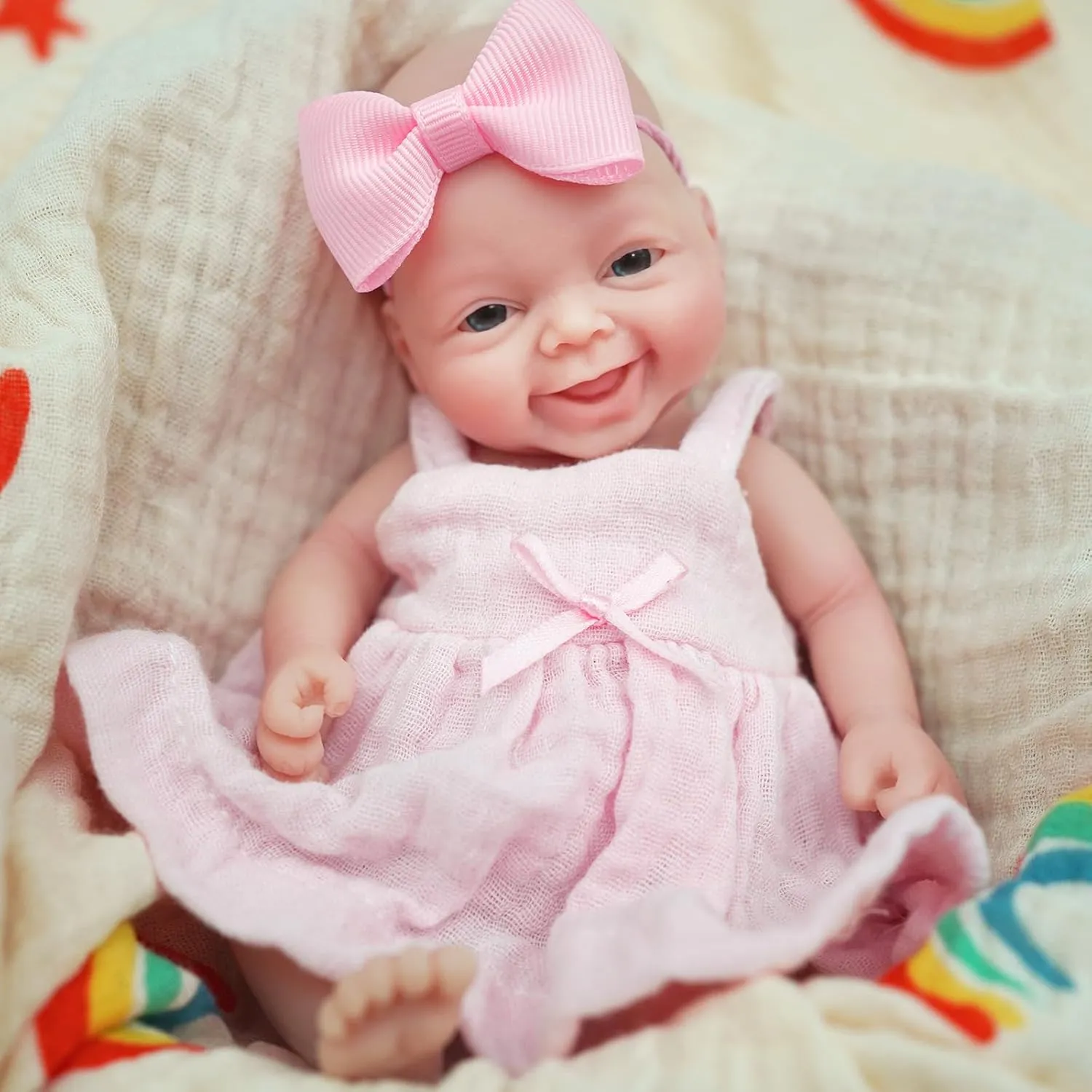 Stress Relief?? congressional protein contaminate mandate worst Reborn Baby Doll 7 Inch Silicone Doll Girl Mini Realistic Newborn Baby Dolls Silicone Full Body 