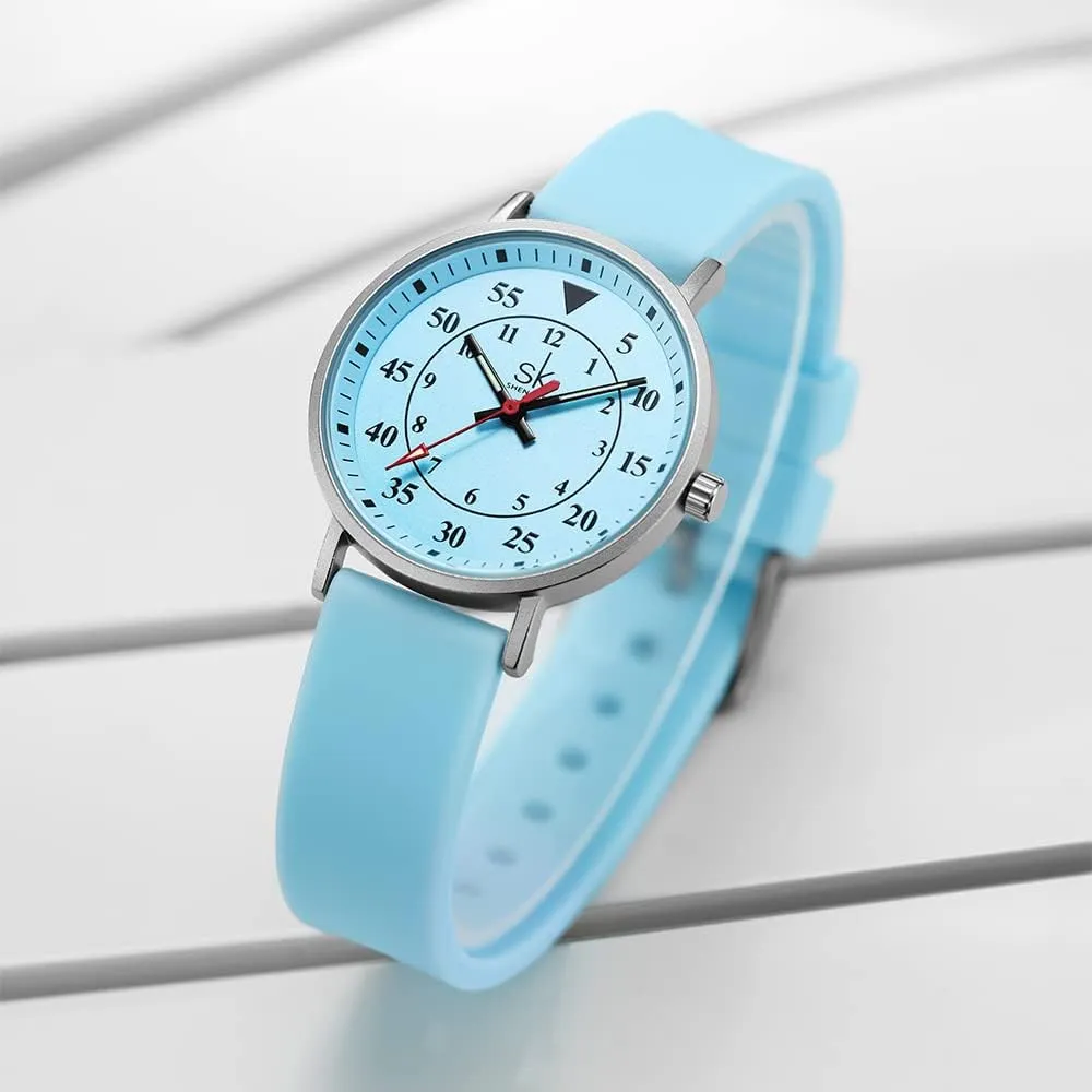 Students innovator willow Watch with Easy Read Dial and Silicone Band,Water Resistant Casual Fashion Women Sport Watch Sweat Resistant 