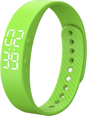 Students rawhide fine Teenagers Teens findtime Fitness Tracker Without Smartphone No Bluetooth No APP USB Charge Pedometer Sports White Wristwatch Suitable for Mens Womens 