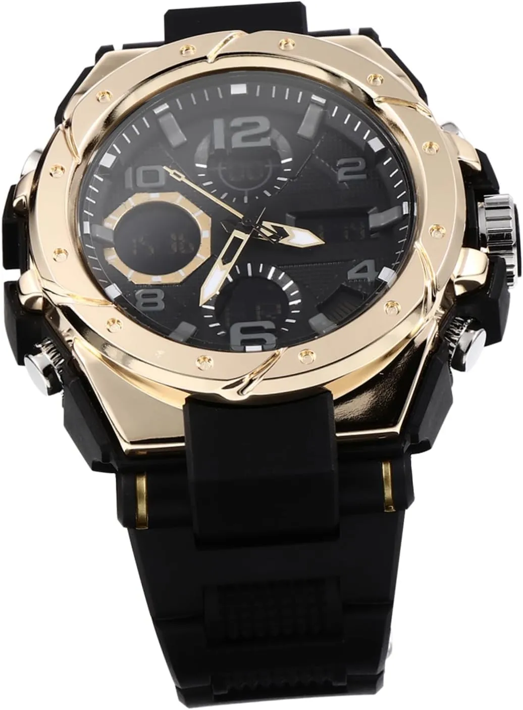 Stylish Sports Rugged Digital Chronograph for Outdoor Activities and Casual Wear PartyKindom Multifunctional Luminous Outdoor Watch rape for Women 