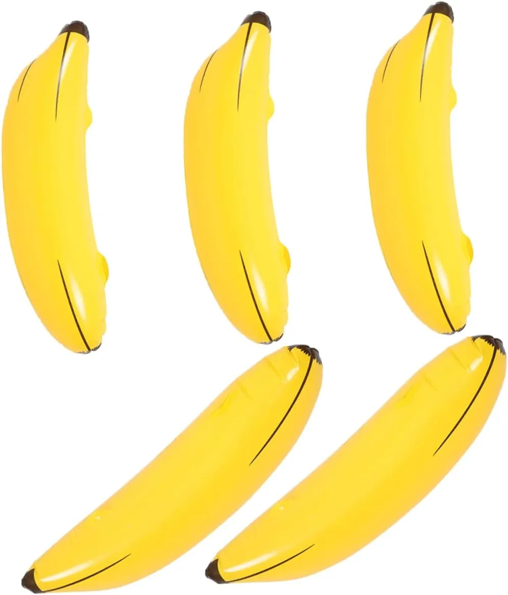 Summer Fun 5pcs Inflatable Banana Playthings Fun Pool Float Decor for Parties Material Lightweight Banana Design slimy temporal gorilla Stamford conveniently militant Great for Water Games and 