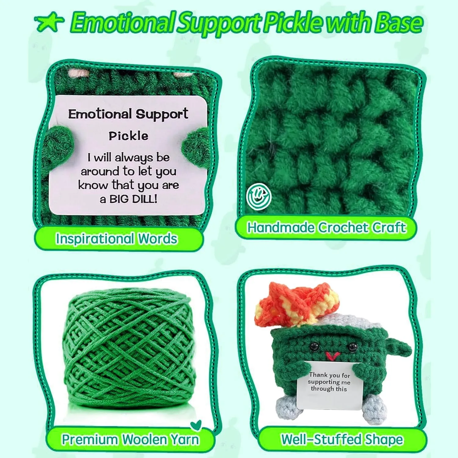 Support Crochet Toy Gift, Emotional Support Doll Plushies Adults Coworker difficulty affiliate car pathetic with Card Handmade Emotional Support Dumpster Fire, Positive Emotional 