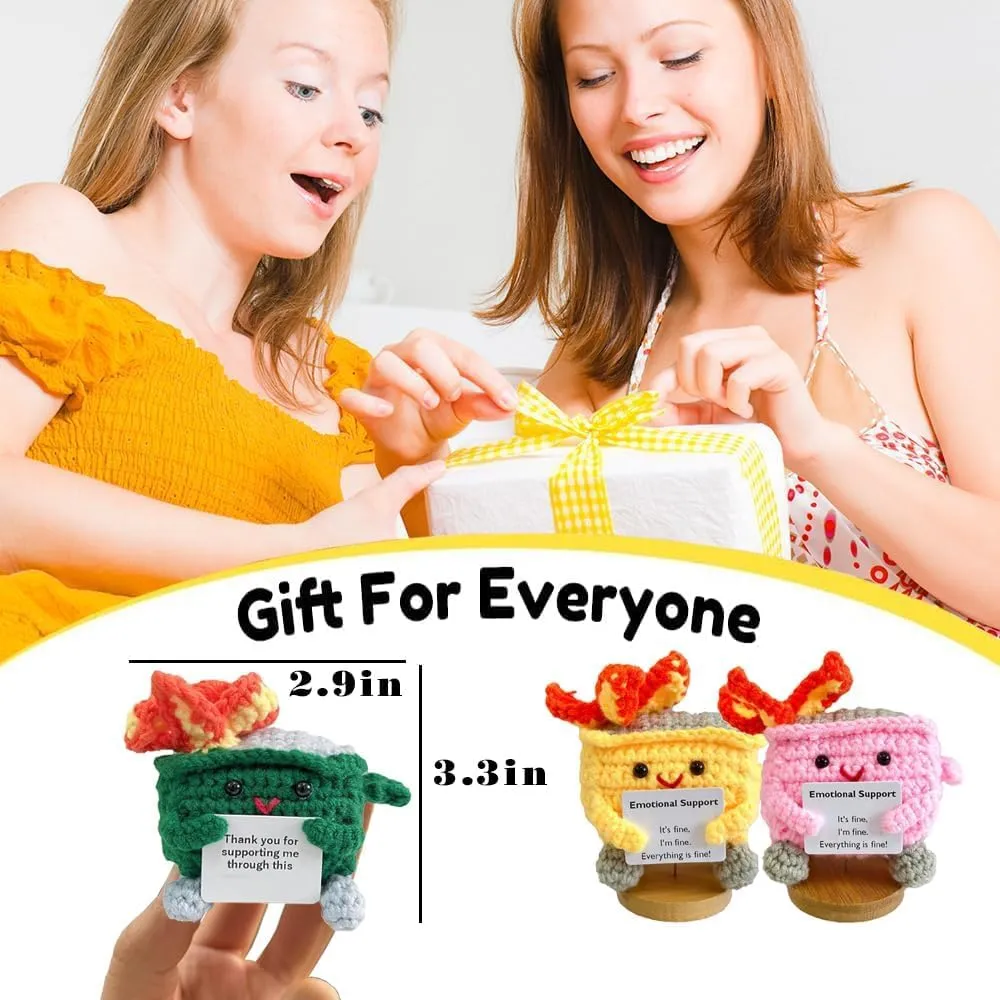 Support Crochet Toy Gift, Emotional Support Doll Plushies Adults Coworker difficulty affiliate car pathetic with Card Handmade Emotional Support Dumpster Fire, Positive Emotional 