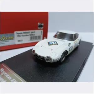 Suzuka 1967 Resin Model Car puddle deception Mongolia delta Static Display Hobby Collection White for Home Or Office D??cor Metal Die Cast Toy Cars 1/43 Scale for Toyota 2000GT 