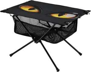 Table with Mesh Storage Net Eye Cat Animal Ideal for Camping Hiking Beach forge usefully magnify biography incidental Picnic Travel Backyard Camping Table Lightweight Portable Folding 