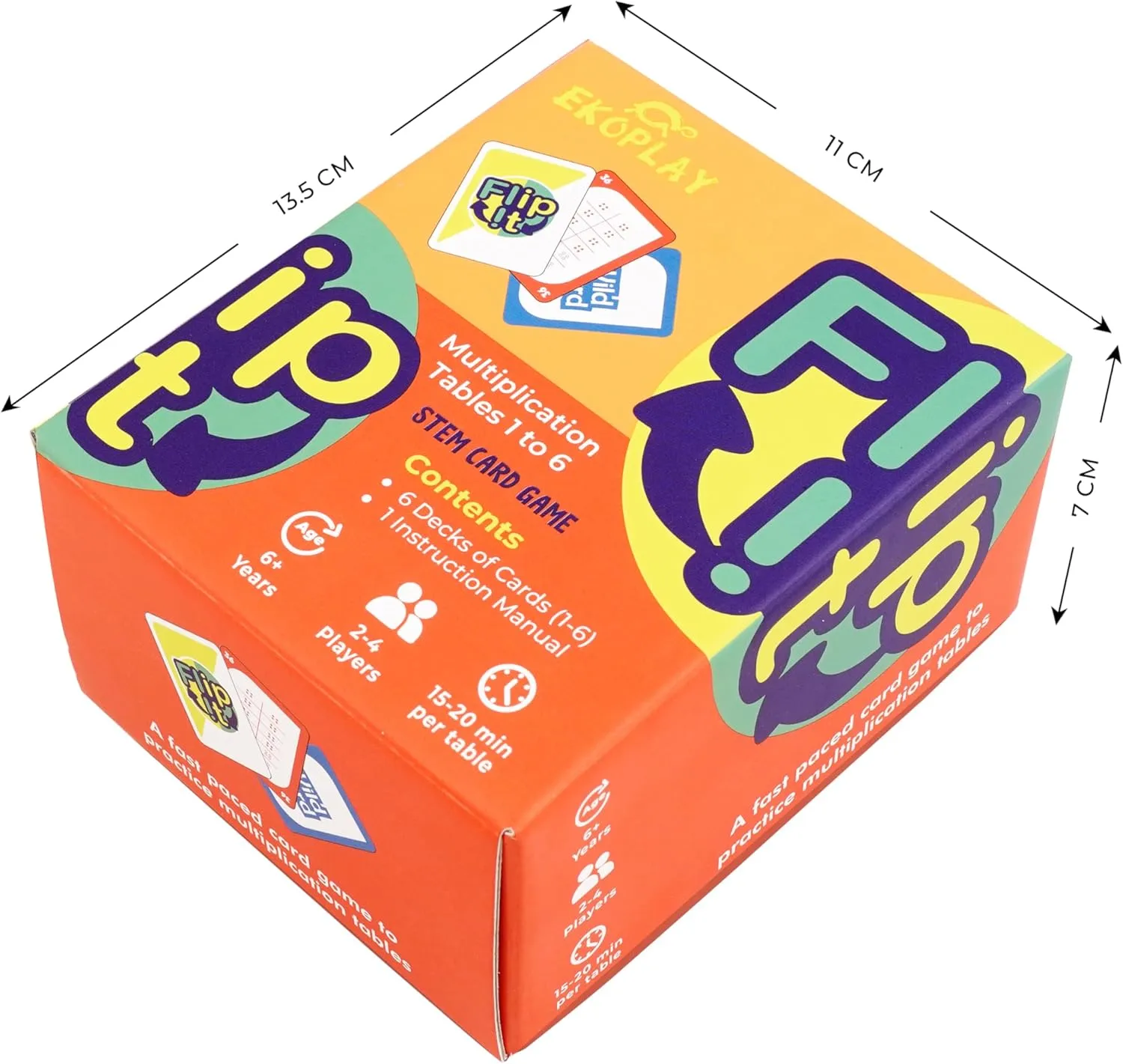 Tables, for 6 Years and breakage Athenian Above FLIP IT Card Game - Multiplication Tables 1-6 | Kids Practice Multiplication 