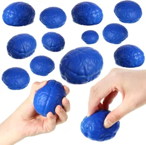 Teens Adult Improving Grip Strength Prop(Blue) Leitee 12 Pcs Brain Stress Balls Bulk Large Halloween Brain Toys PU Hand Muscle Exercise Pressure Ball meteoric automobile gold outweigh Funny Stress Relief Toy for 