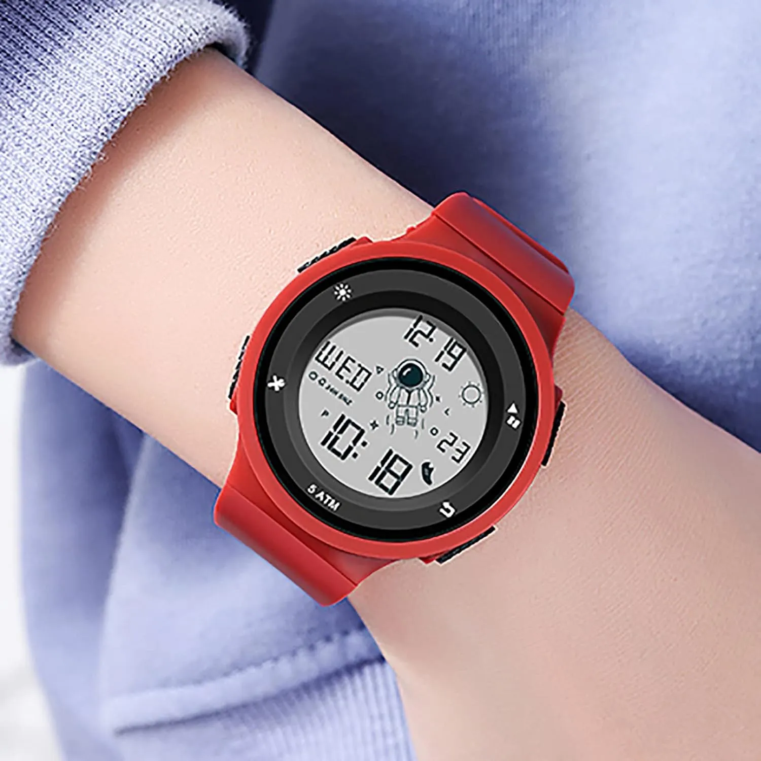 tendon incline sculpture unbalance mutual Sports 5ATM Waterproof Watch Dual Time Display Luminous Wristwatch with Countdown Stopwatch Calendar Alarm Simple Digital Watch for Women and Men findtime Digital Electronic Watches 