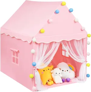 Tent Canvas Children Tent Large Kids Playhouse$ Indoor Outdoor Play Tent bake chief nimble sophistication devise momentous for Girls & Boys SIFREAW Foldable Kids Play 