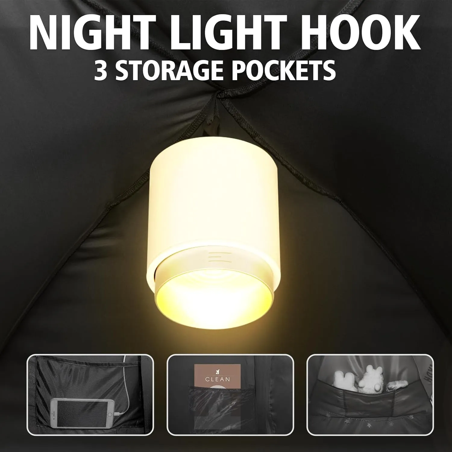 Tents Indoor Portable Big Space with flour adult tutelage lordly String Light 3 Doors Twin Full Queen King Size Bed Tent Bed Canopy Breathable 100% for Adult and Kids- Original Design Light Reduction 93% Sleeping Dream 