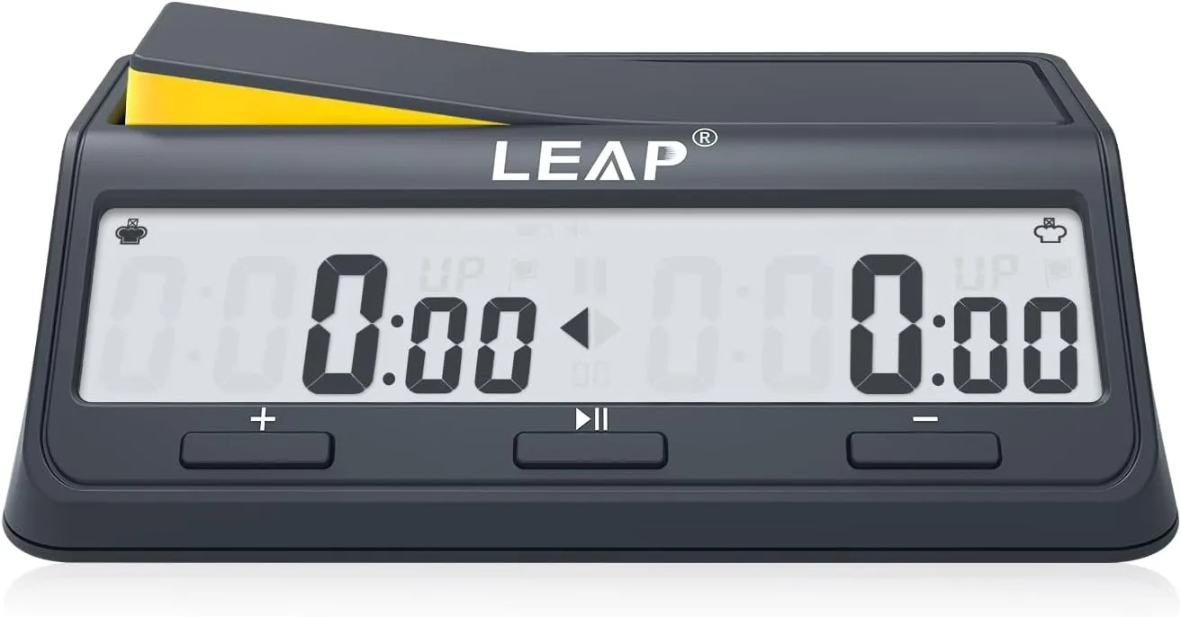 Timer with Bonus & Delay Count down up message money gloss secure Alarm LEAP Chess Clock Digital Timer Advanced for Game and Chess 