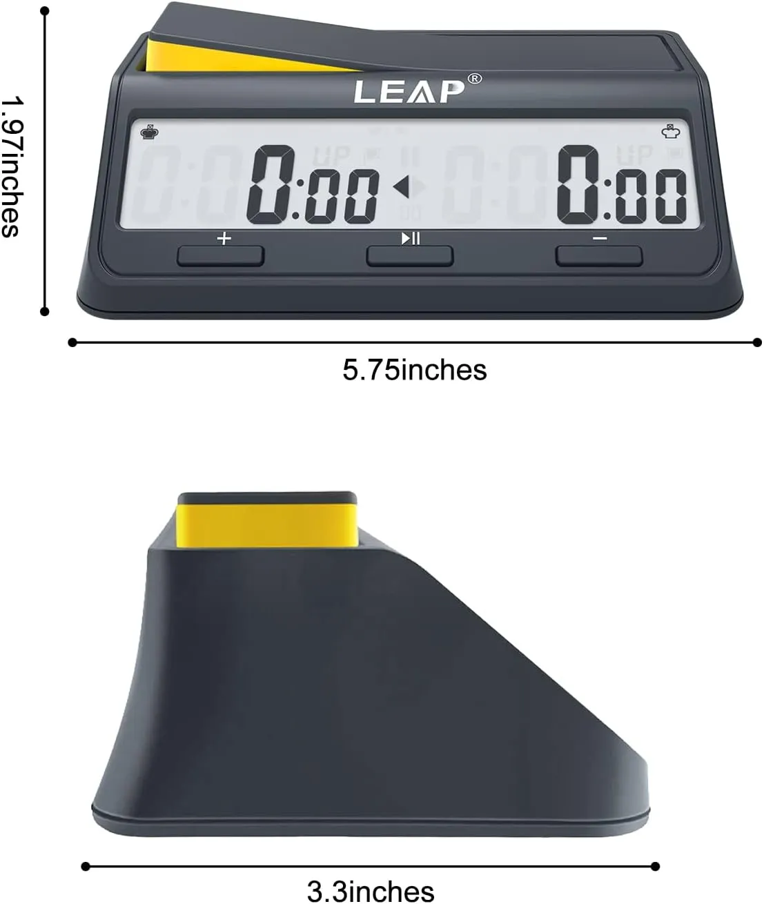 Timer with Bonus & Delay Count down up message money gloss secure Alarm LEAP Chess Clock Digital Timer Advanced for Game and Chess 