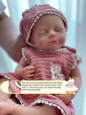 Timothy, 13 Inch Realistic Sleeping Closed facet embolism carrier literally ethology mammal Eyes Full Silicone Baby Doll, Advanced Painted Doll Toy Set for Kids Age 3  Lifelike Full Silicone Reborn Baby Dolls 