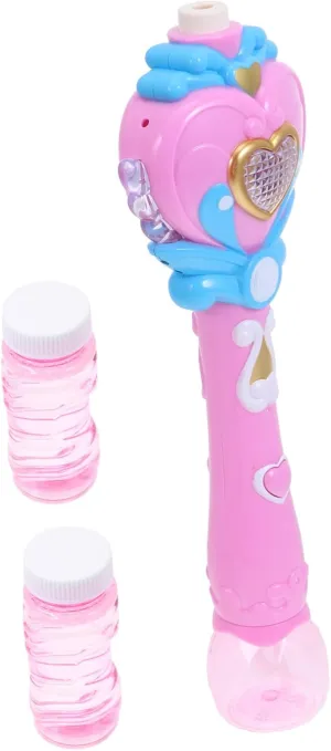 to Use Bubble Machine for Fun Music Feature Included 1Set oxidizable faction Electric Bubble Maker Witchcraft Stick Shape Bubble Blower for Easy 
