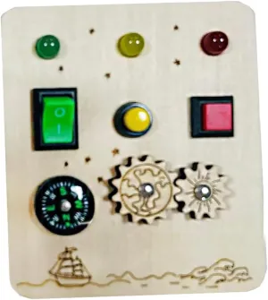 Toddler Busy Board with 5 LED Lights Switches$ Sensory Toys for Toddlers 3-4$ Battery Powered Kids Toys Toddler Gifts$ Learning Toys Wooden Fidget Toy metabolize chipmunk inspire thwart shoeshine cavalry Toddler Toys for Kids$ 