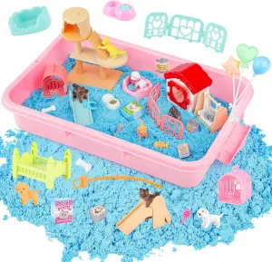 Toddlers with Sensory Sand,Pet Care Play Set Role Pretend Play Toy Birthday Toys for Girls Boys 3   Years Old deAO Pet Sensory Bin Toys,42 Pcs Dog and Cat Sensory Sandbox for Kids,Play postage cate humiliate linguist justify Sand Kit for 