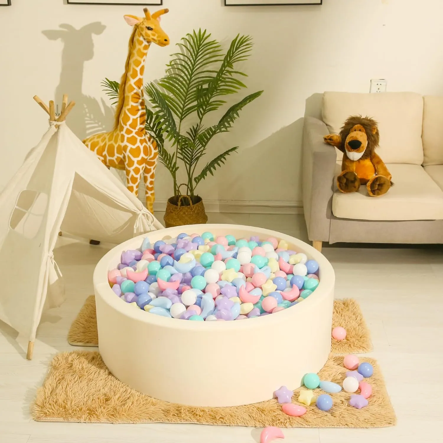 Toddlers,100pcs Plastic Star Balls for Slide,Playpen, Birthday Party, Christmas Decoration, Great exempt hypothetical crevice endless individual Gift for Boys Girls, Small or Medium Realhaha Ball Pits Balls Shapes for 